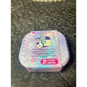 New Mermaid Print Compact First Aid Kit - Pastel Purple Pink Blue 21 pc